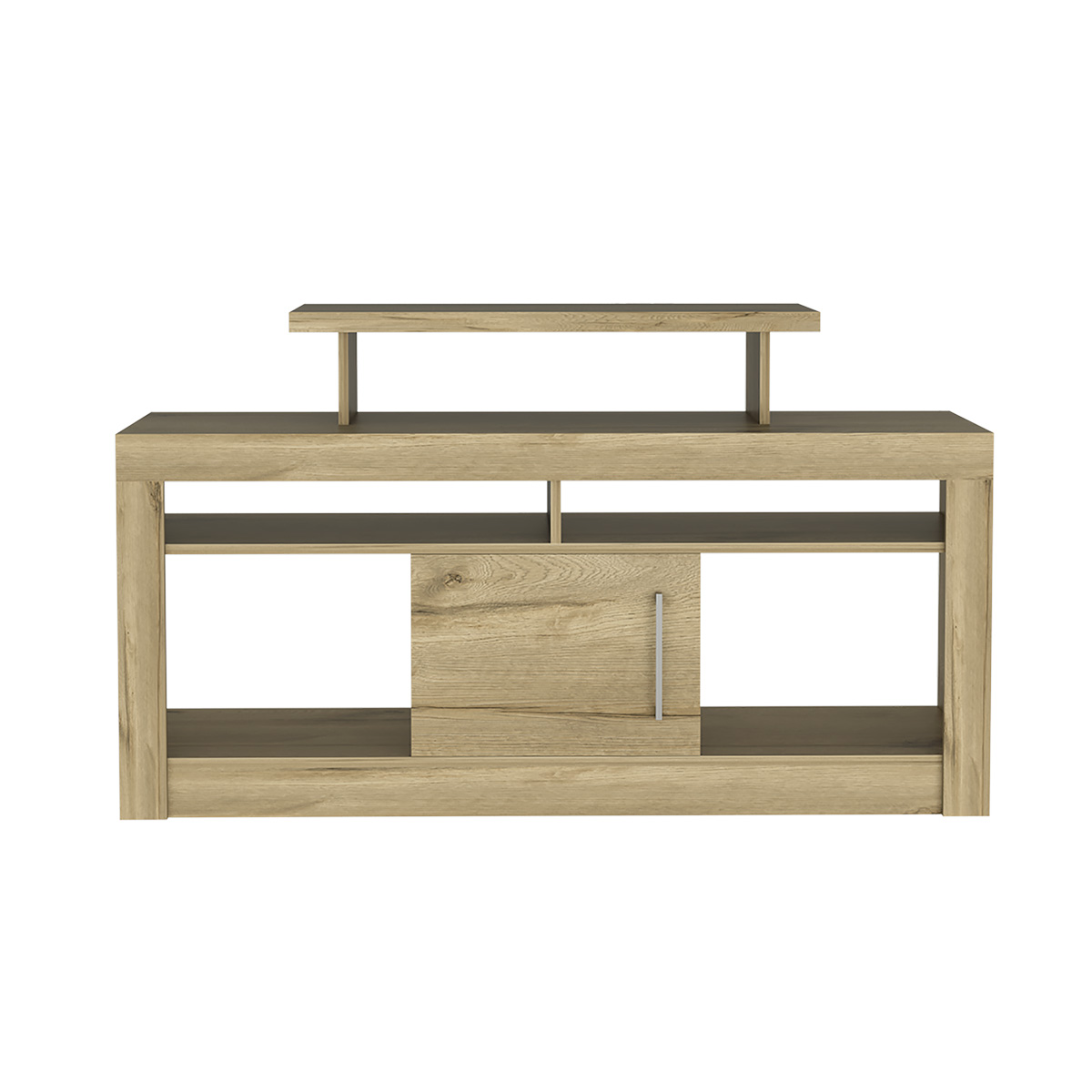 RACK ARMABLE PARA TV DE 32"CON ENTREPAÑOS Y PUERTA MODELO FLORIDA COLOR BEIGE.