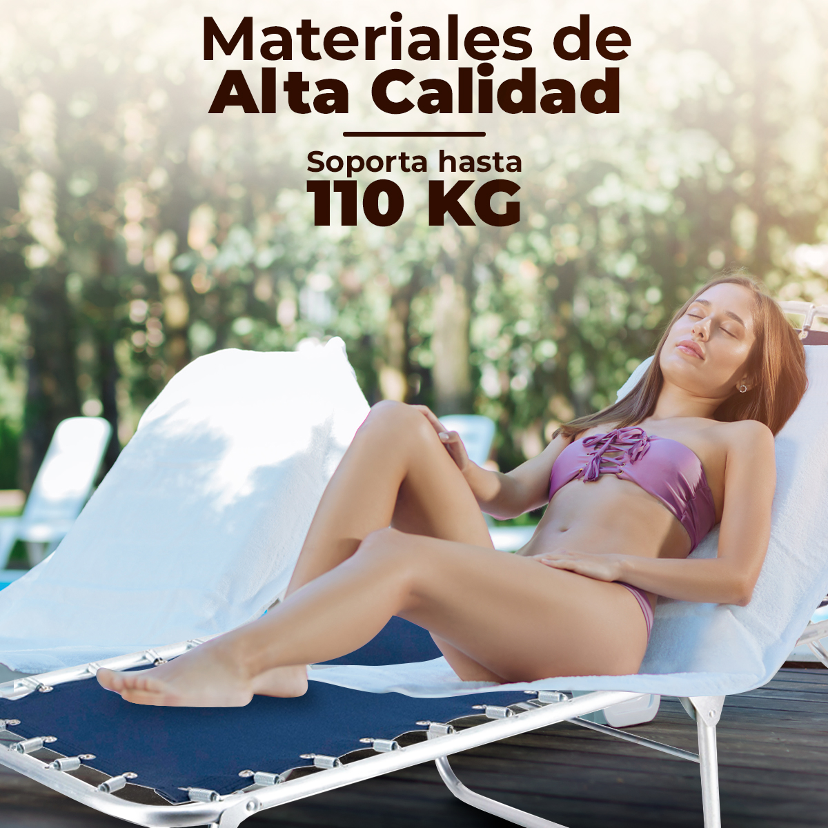 Catre Plegable con respaldo - Lona 511.
