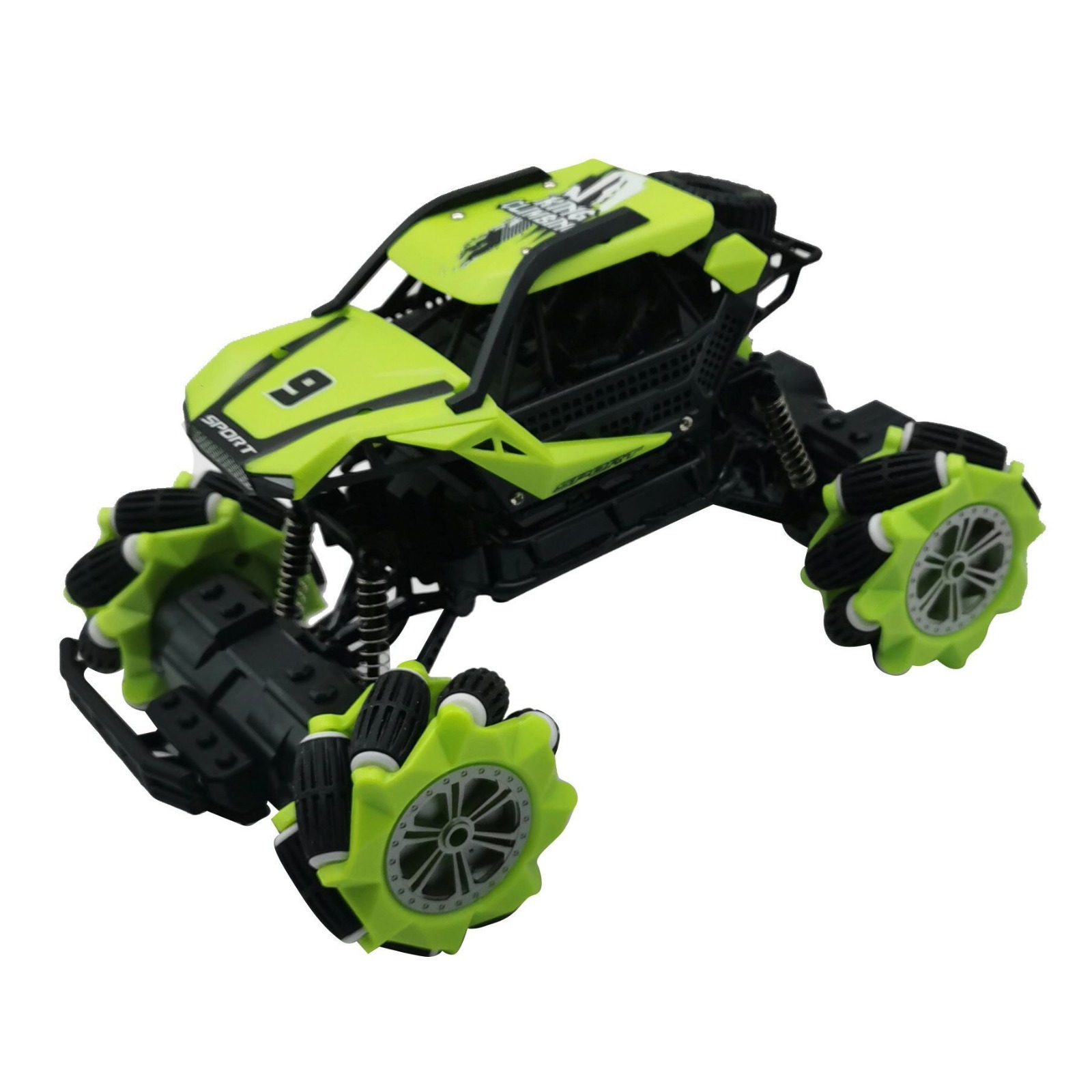 Carro Off-road Horizontal Radio Control Y Pulsera 360° Verde.