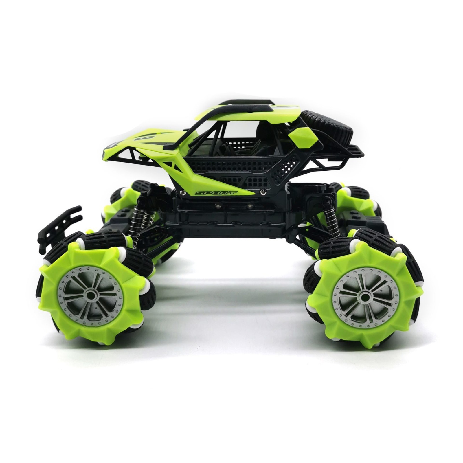 Carro Off-road Horizontal Radio Control Y Pulsera 360° Verde.