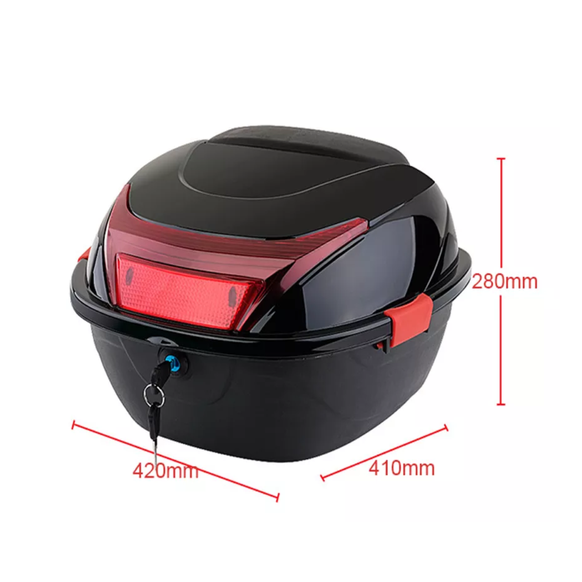 Caja Portaequipaje Moto Y Motonetas Reflejante 28 Litros.