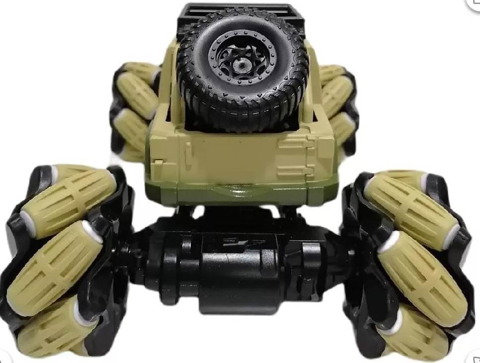 Carro Derriba Todo Terreno Gira 360° R/c Pulsera Drift Metal Crema.