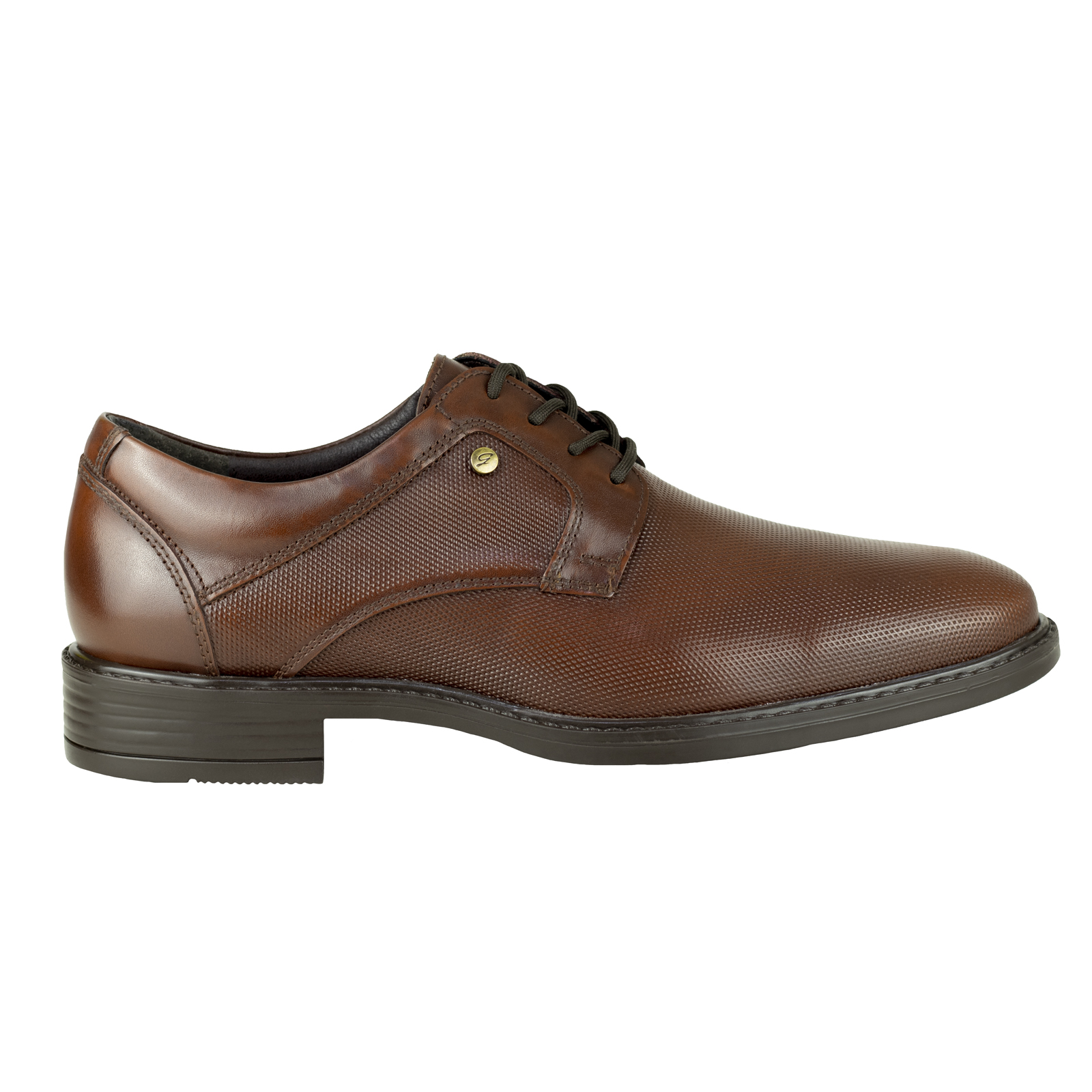 Zapato Oxford Hombre De Vestir Gino Cherruti 226 Caoba Piel.
