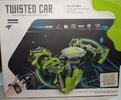 Carro Twisted Verde Control Remoto 4x4 Sensor Manejo Movimiento.