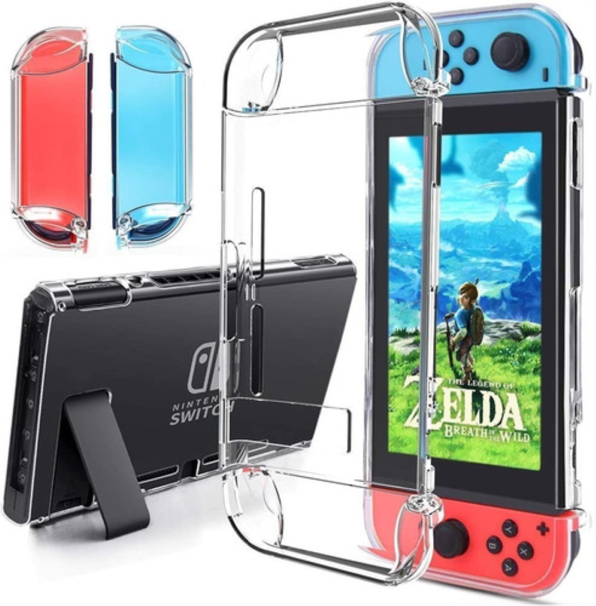 Kit Fundas Y Estuche De Nintendo Switch Con 20pzs Accesorios Rojo/Azul