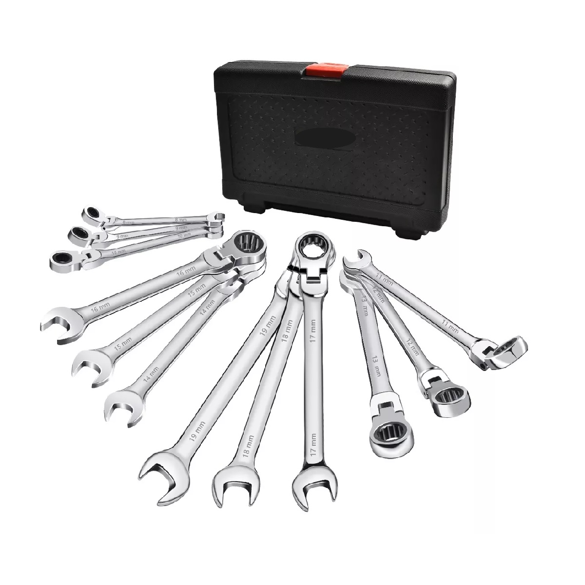 Kit Herramientas Mecanicas Llaves Combinadas Con Matraca 9pc.