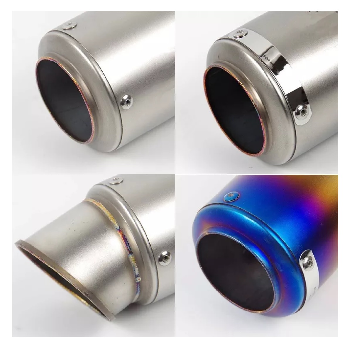 Escape De Moto Deportivo 51 Mm De Acero Inoxidable Universal Multicolor.