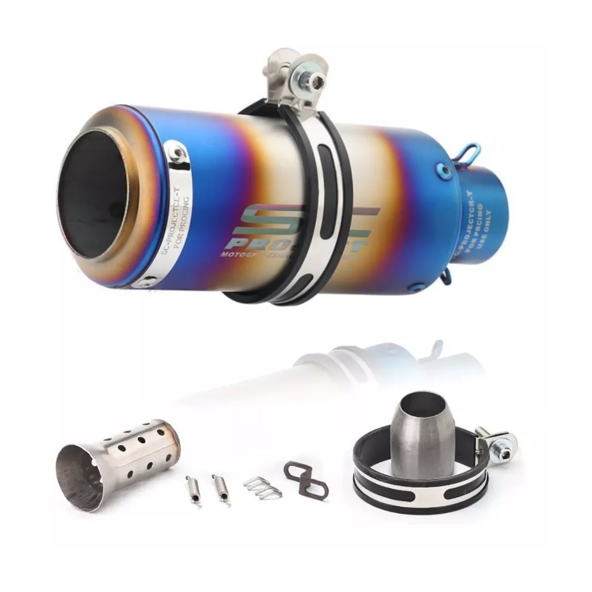 Escape De Moto Deportivo 51 Mm De Acero Inoxidable Universal Multicolor.