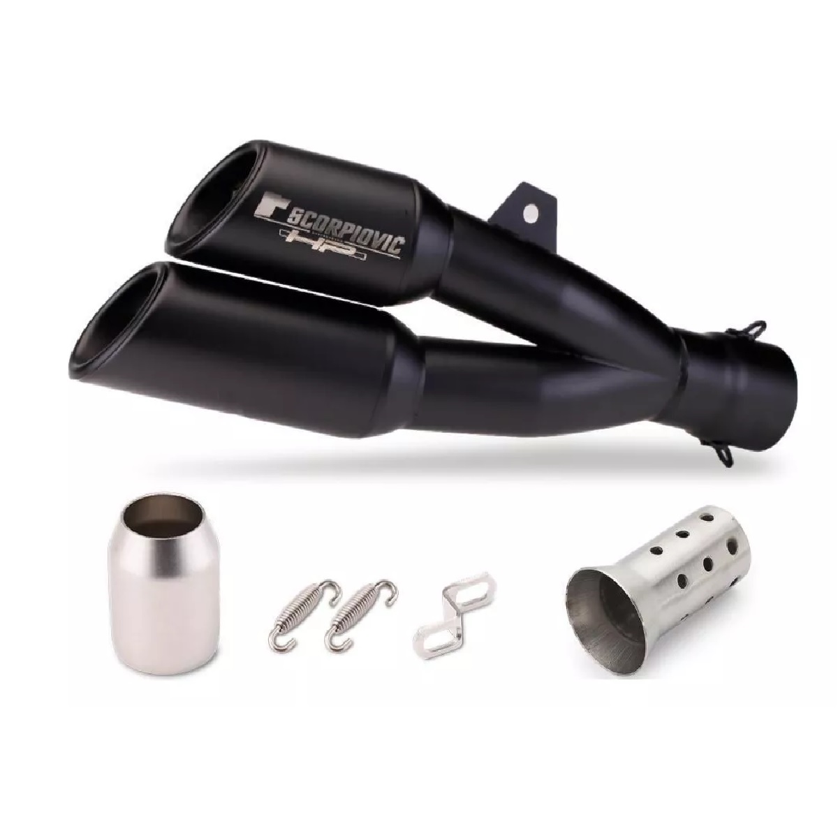 Escape Moto Deportivo Y Silenciador Acero Inoxidable 51mm Negro.