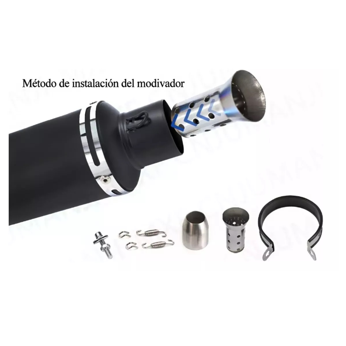 Silenciador De Escape Universal Para Motocicletas 38-51mm.