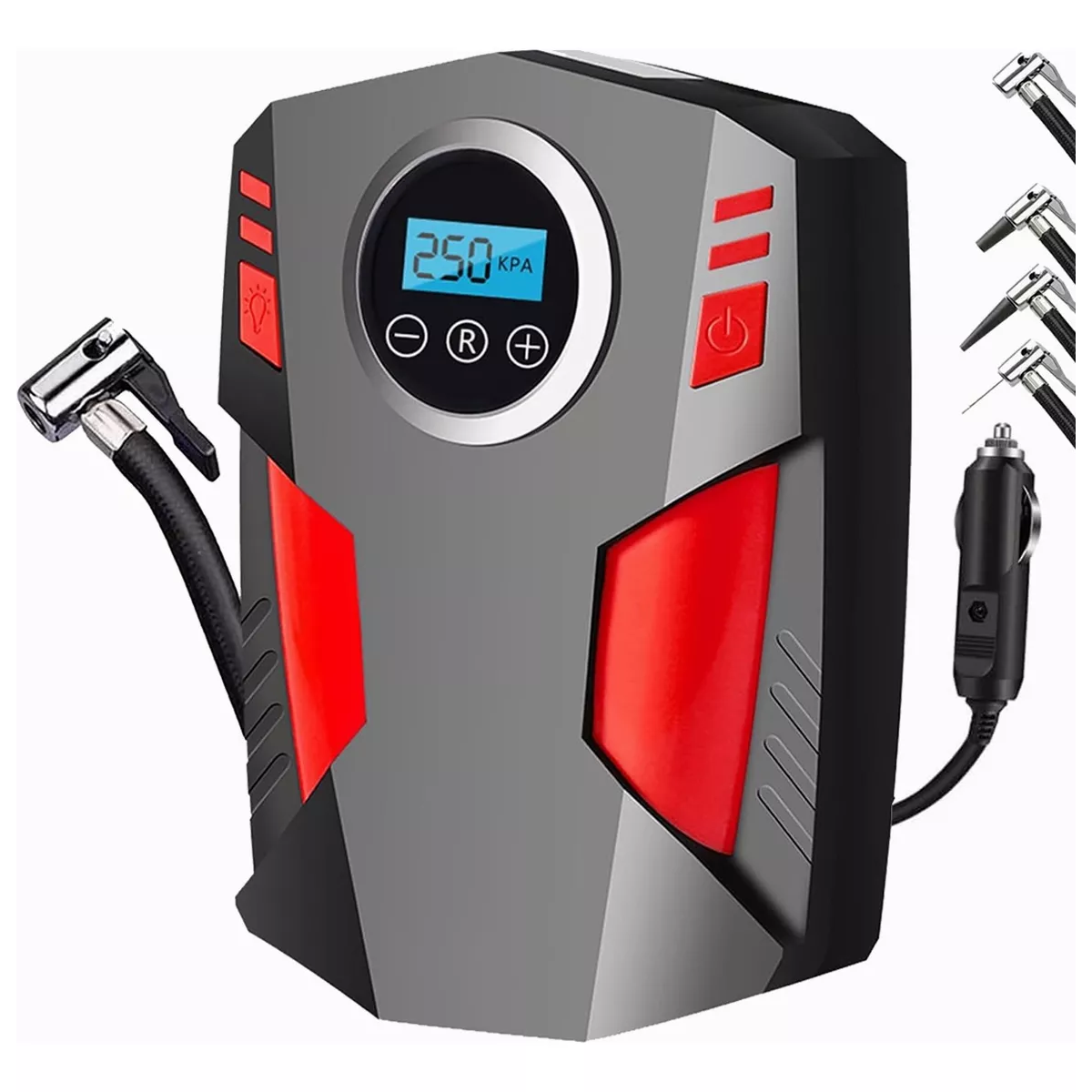 Compresor Inflador De Llanta Bomba De Aire Para Auto Lcd.
