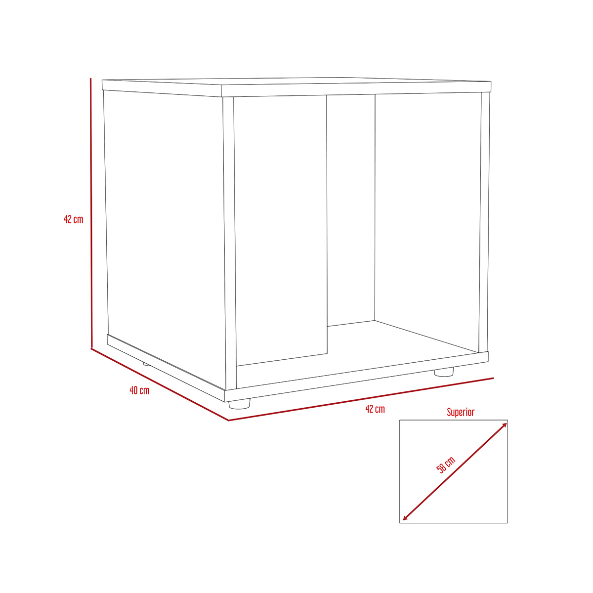 MESA AUXILIAR ARMABLE IDEAL PARA LA SALA O EL COMEDOR CON ESPACIO INFERIOR MODELO PRANA COLOR DUNA.