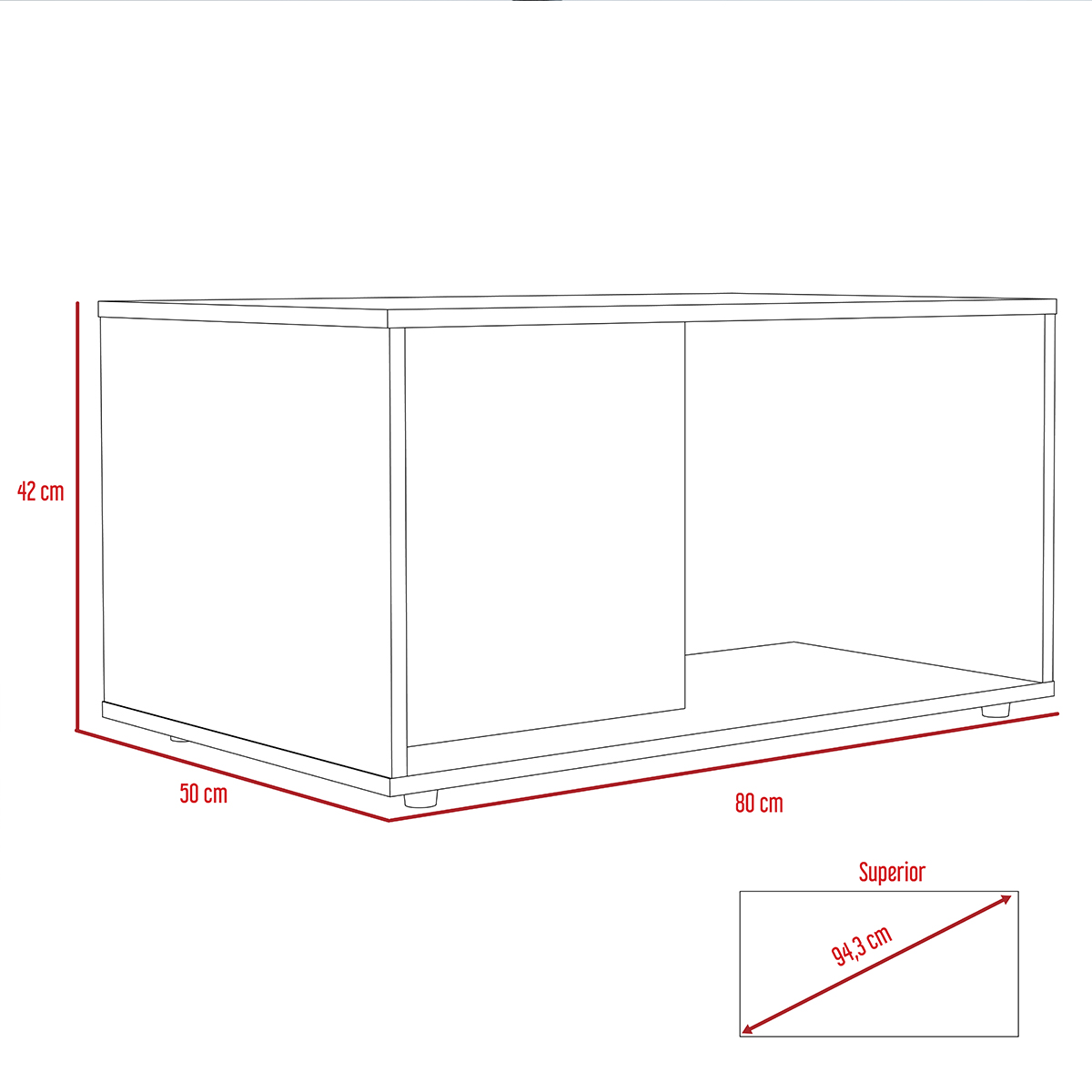 MESA DE CENTRO ARMABLE IDEAL PARA LA SALA O EL ESTUDIO CON ESPACIOS PARA ALMACENAMIENTO MODELO PRANA COLOR DUNA.
