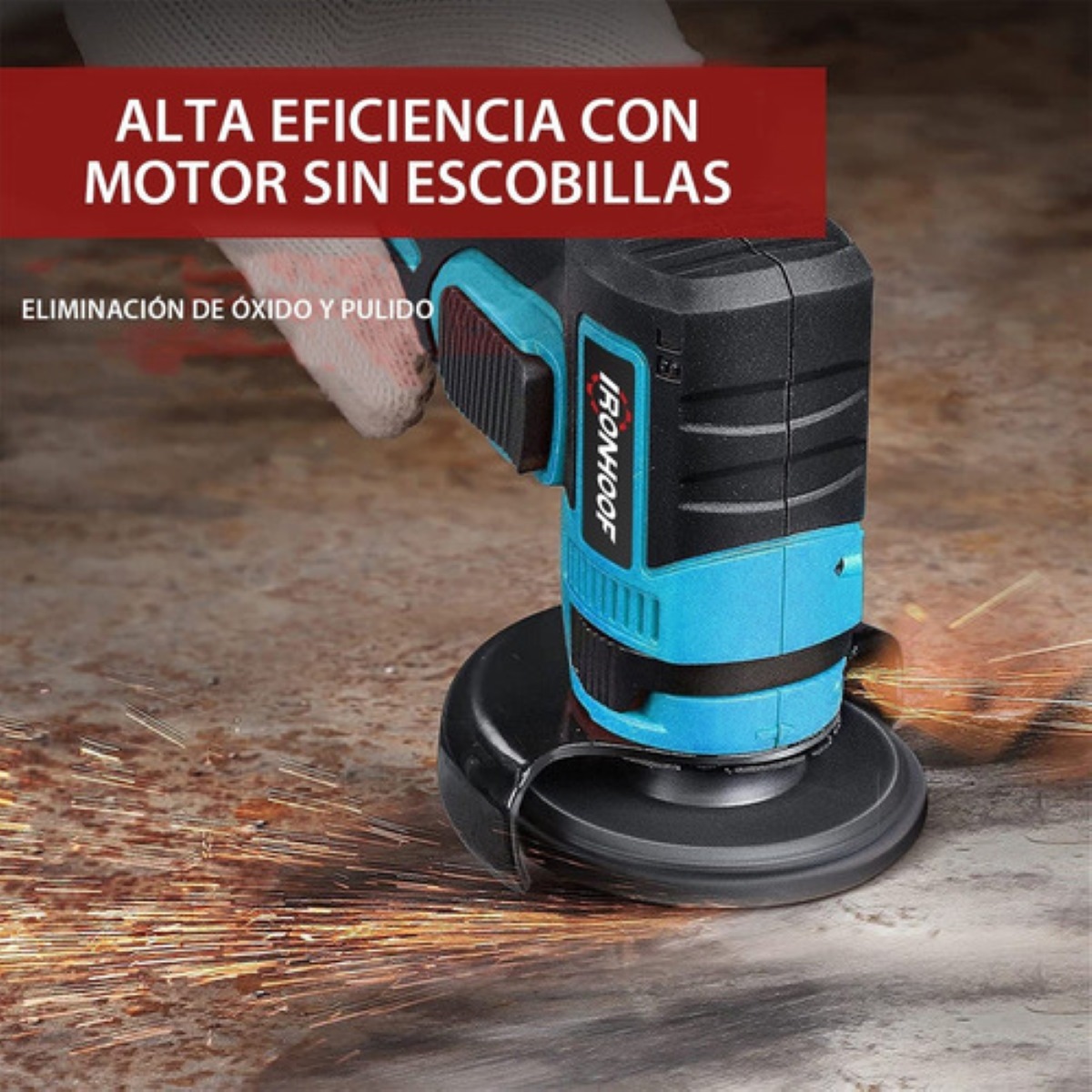Mini Esmeril Angular Inalámbrica Pulidora 12v 75mm 2 Batería Azul/Negro
