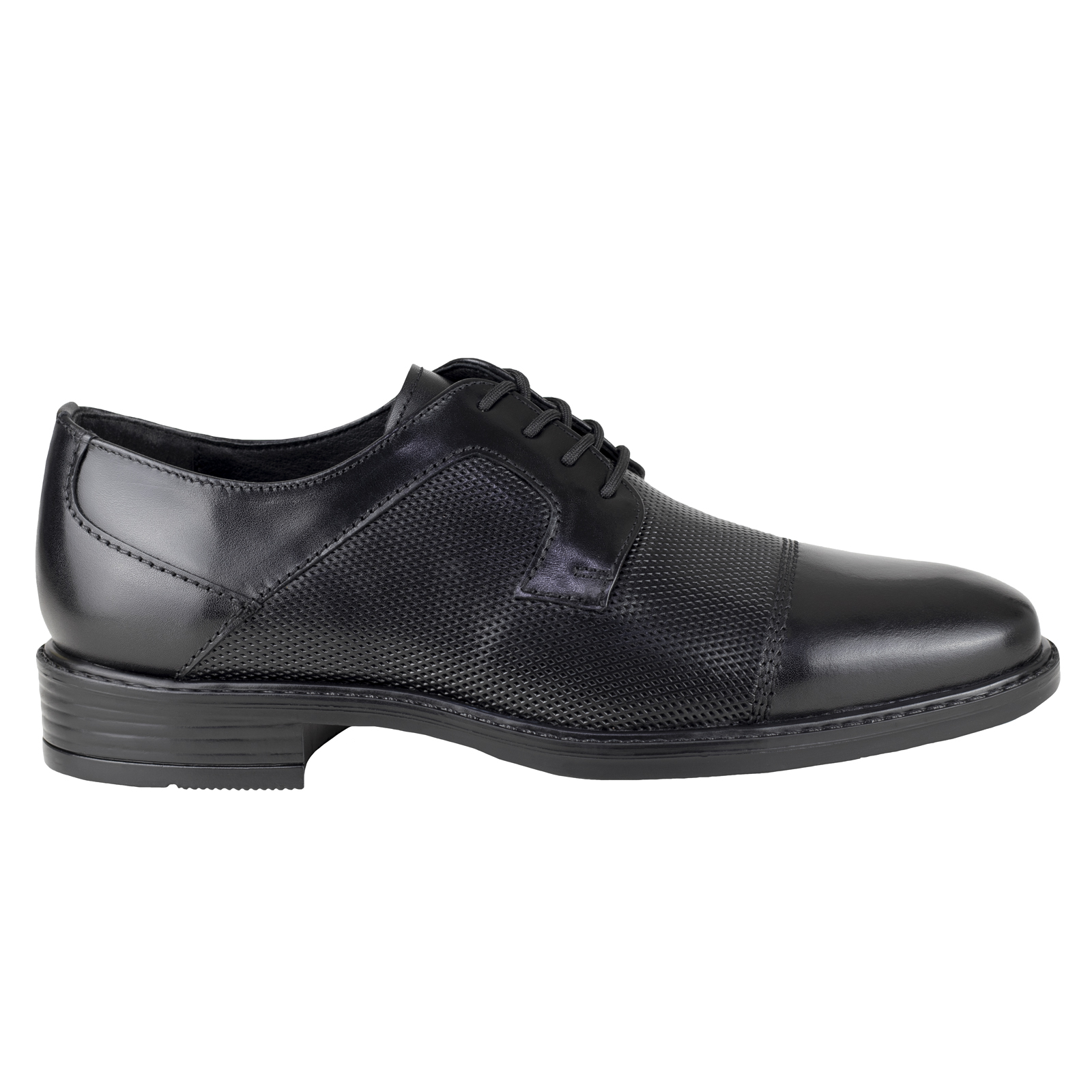 Zapatos Derby Hombre Gino Cherruti 225 Negro Piel Puntedos.
