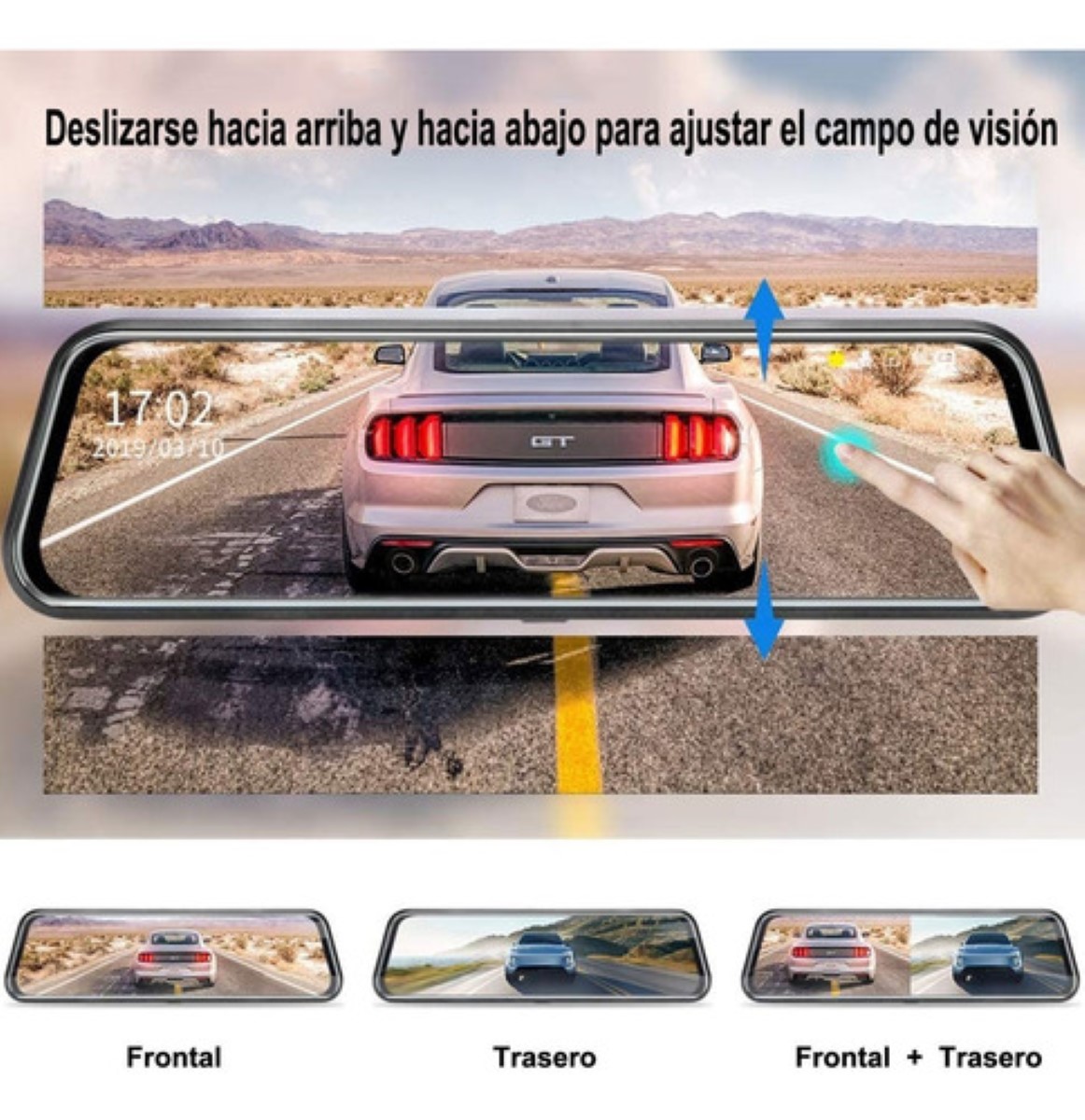 Doble Camara Para Auto Pantalla Tactil Frontal Y Traser 32gb Negro