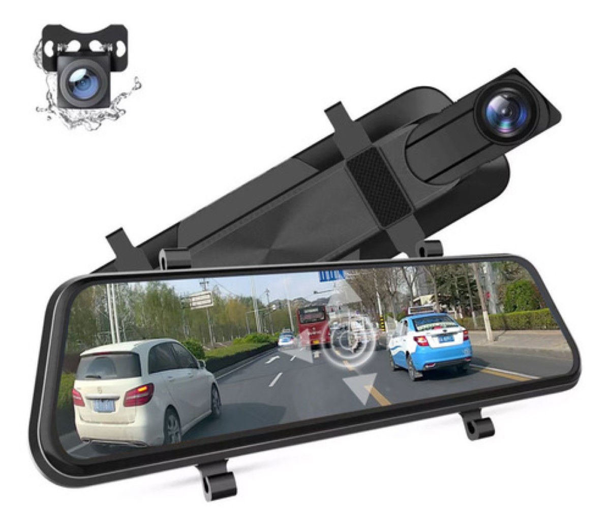 Doble Camara Para Auto Pantalla Tactil Frontal Y Traser 32gb Negro