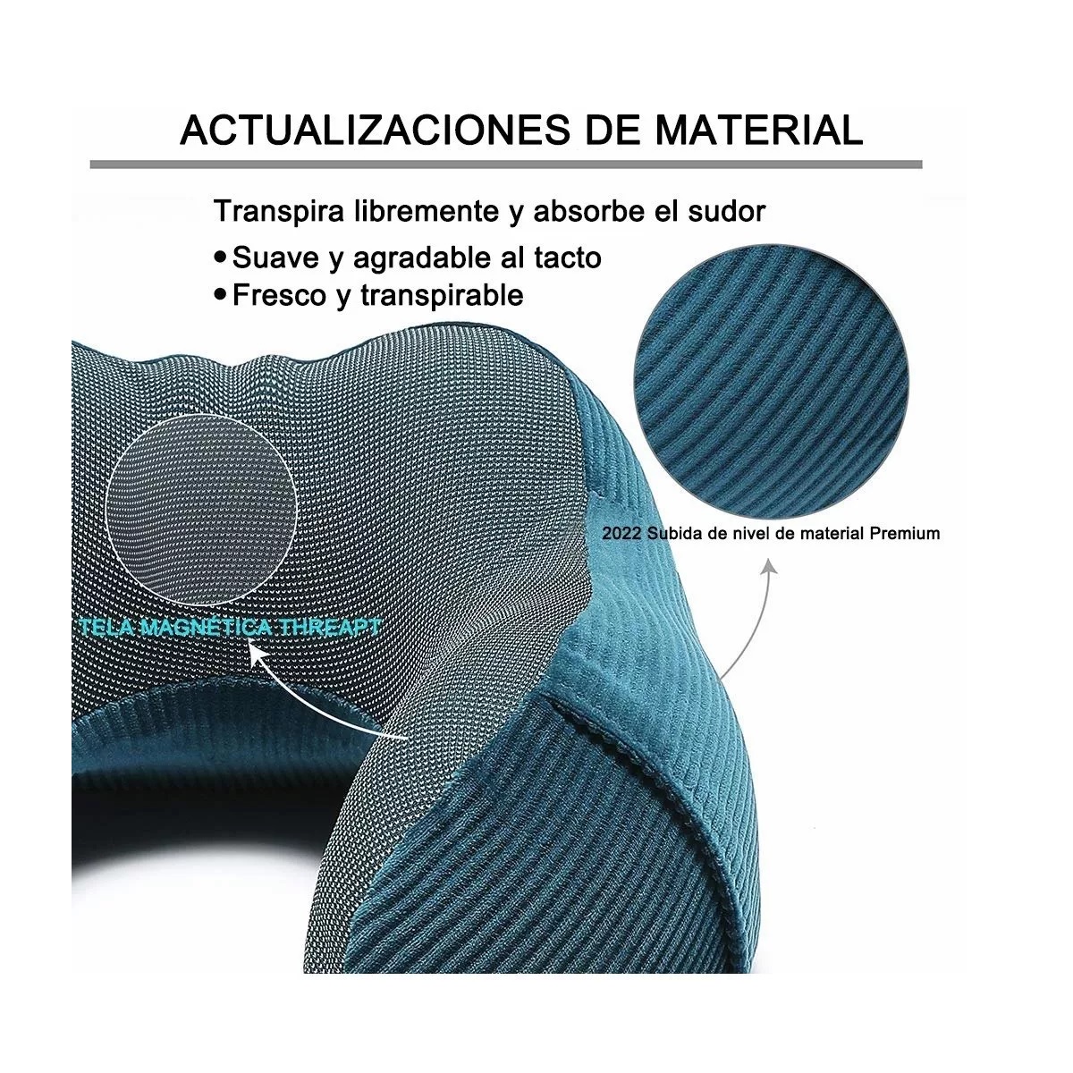 Almohada Cojín Cuello De Viaje,almohada Espuma Viscoelástica.