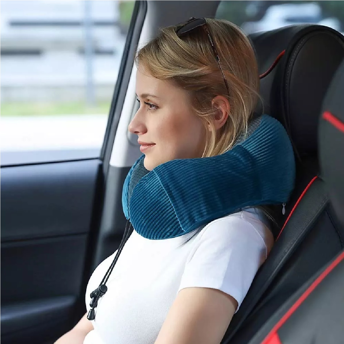 Almohada Cojín Cuello De Viaje,almohada Espuma Viscoelástica.