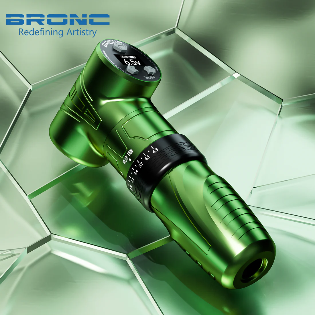 Bronc TOUGH Pen para tatuaje, estrías, scalp, microblading, micropigmentación inalámbrica uso con cartuchos universales