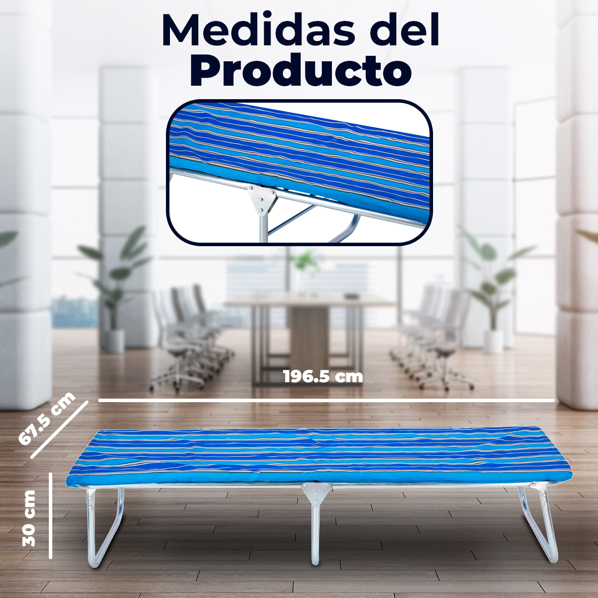Catre Plegable con Colchoneta para Dormir 503.