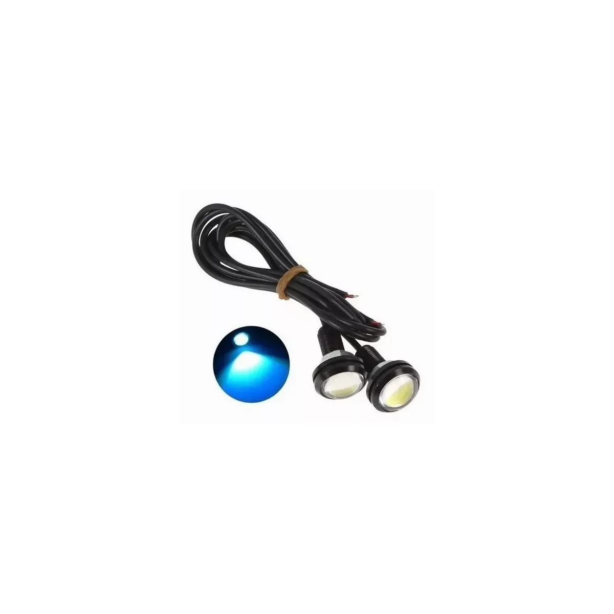 Set 10Pzas Focos Ojo De Aguila Faros Led Tipo Xenon Niebla Azul Hielo.
