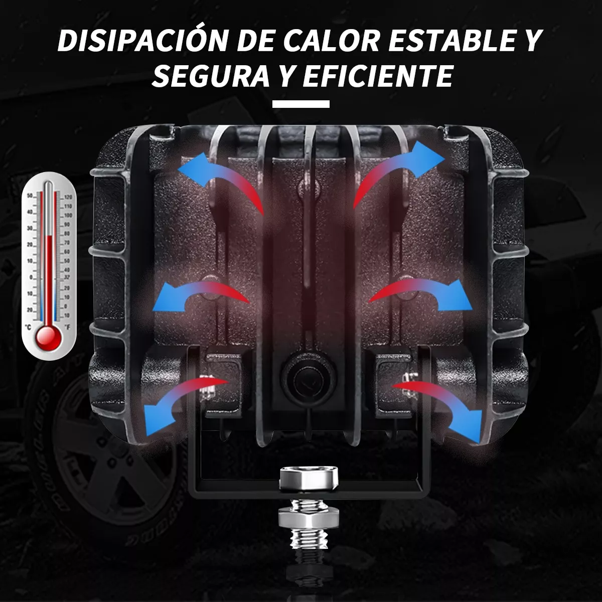 Par Faros Dually 12 Led Blanco Codigo Rojo Azul Jeep Moto.