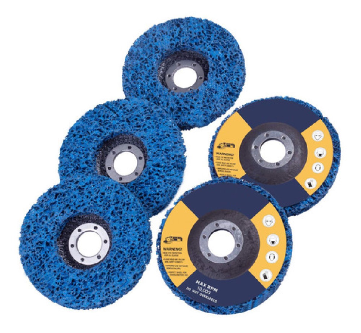 5pcs Discos Abrasivos De Desoxidación Metal Rueda Pulidora AZUL