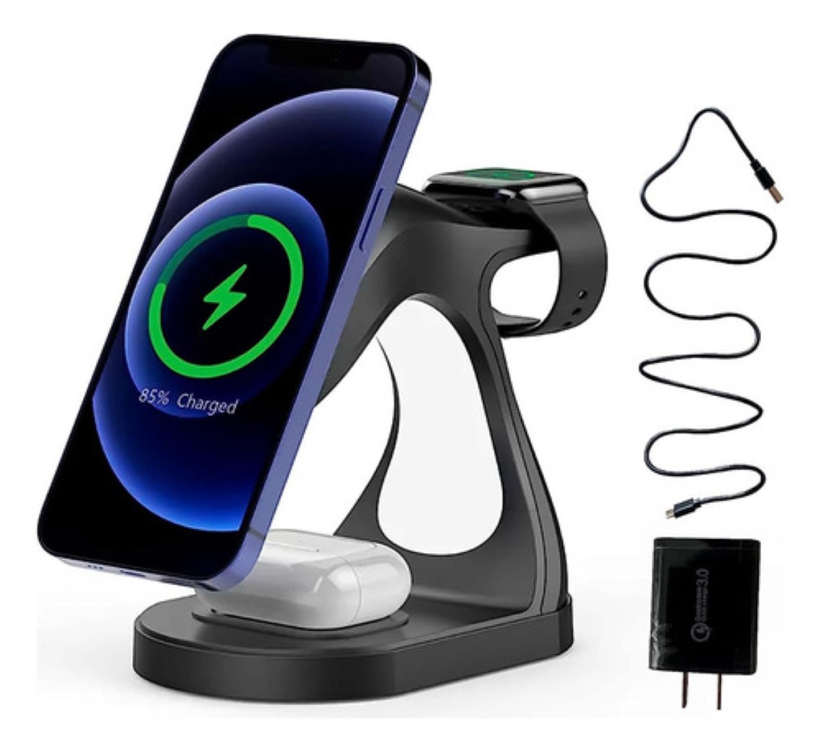 Cargador Inalámbrico 15w Apple Watch Negro