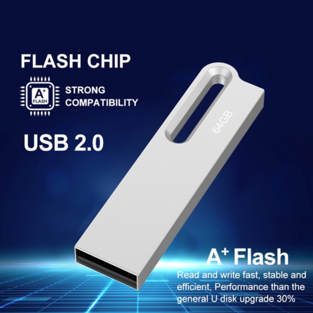 Memorias Usb 2.0 De 32gb Plateadas, 5 Piezas plata 