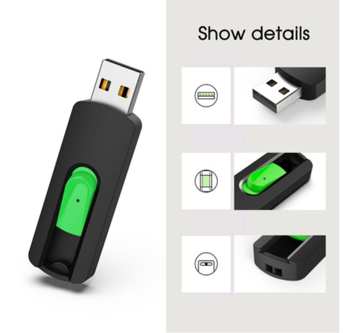 Memorias Usb Topesel 32gb 2.0 Paquete De 5 negro