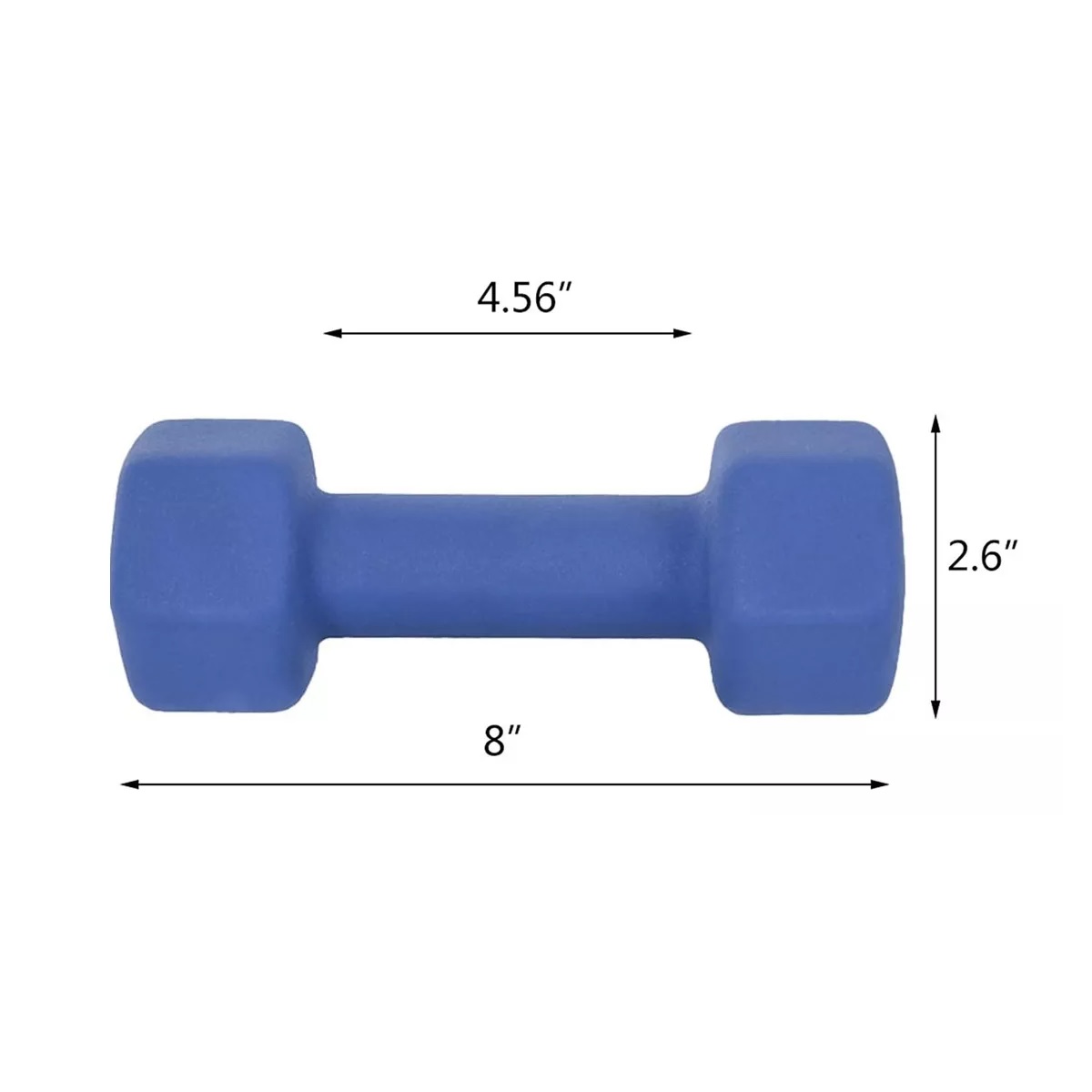 Mancuerna Pesa Neopreno 3 Kg Gym Entrenamiento Kit 2 Piezas Azul.