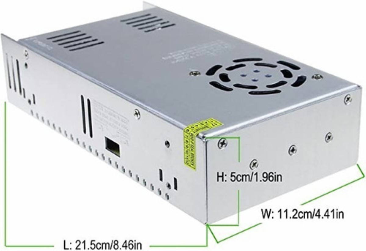 Fuente Conmutada 12v 30a 360w Eliminador Transformador Drive Gris
