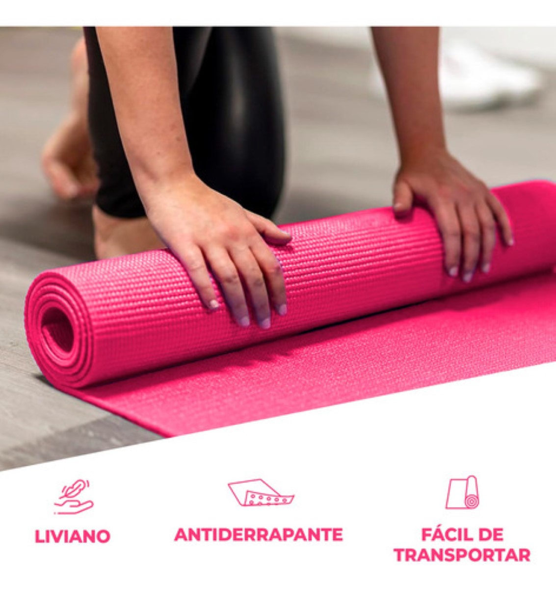 Tapete Portátil Yoga Pilates Fitness Ejercicio Relajación Fiusha
