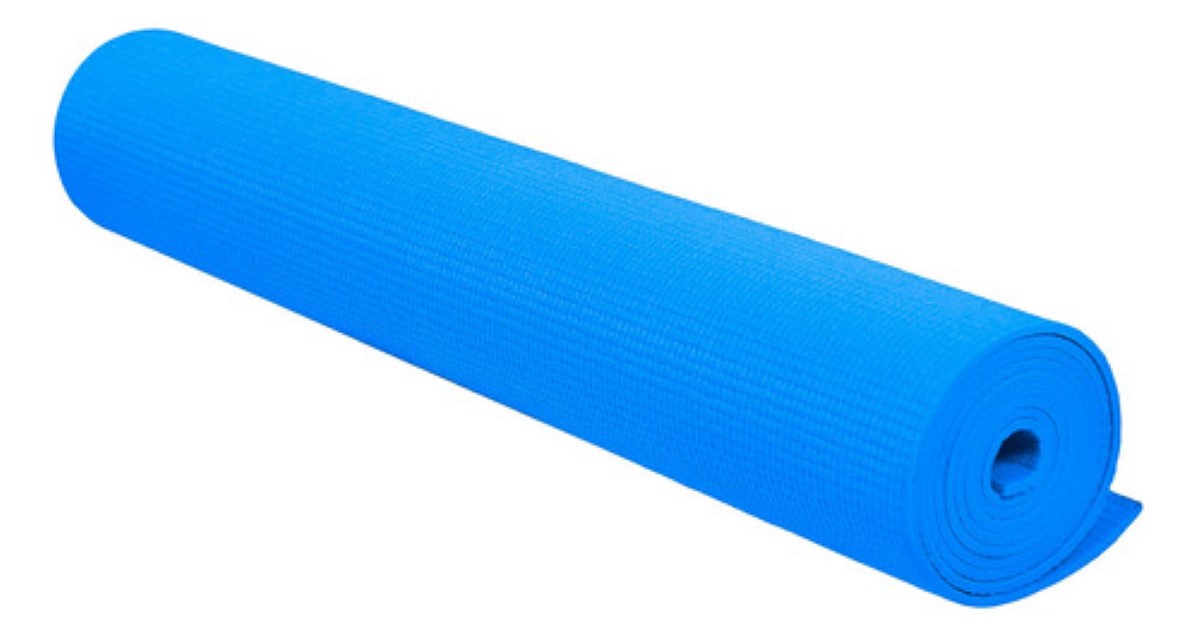 Tapete Portátil Yoga Pilates Fitness Ejercicio Relajación Azul