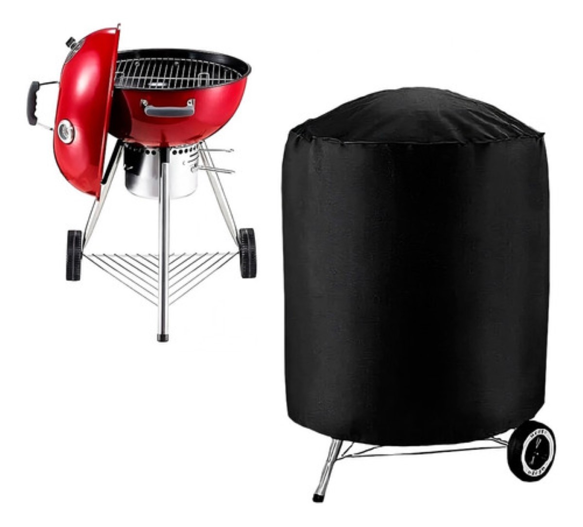 Funda Para Asador Redondo Tipo Weber Kettle negro
