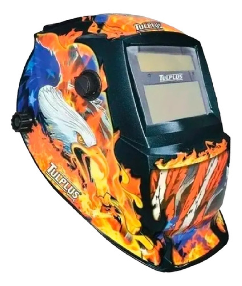 Careta De Soldar Uso Industrial Soldadura Electronica Diseño Aguila en llamas