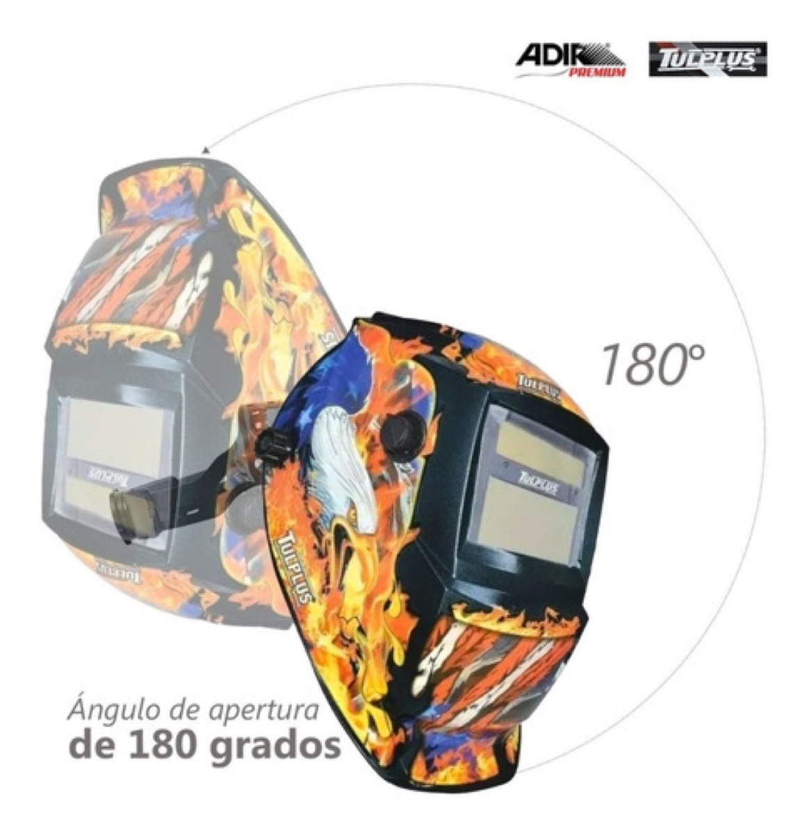 Careta De Soldar Uso Industrial Soldadura Electronica Diseño Aguila en llamas