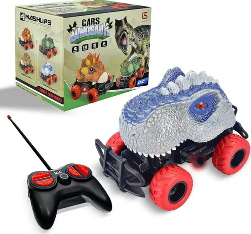 Carrito Dinosaurio Azul De Radio Control Cars Dinosaur Pilas Niñ@.