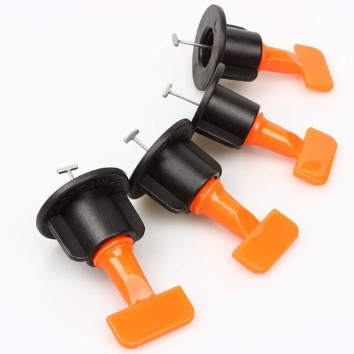 Kit Sistema Nivelador Azulejo Loseta Piso Reutilizable 50pza naranja