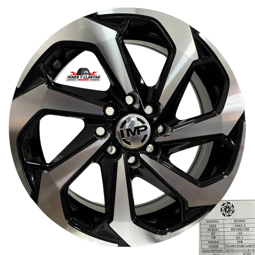Rines 14 Deportivos 4/100/108 Tsuru Chevy Pointer Curier Focus Aveo