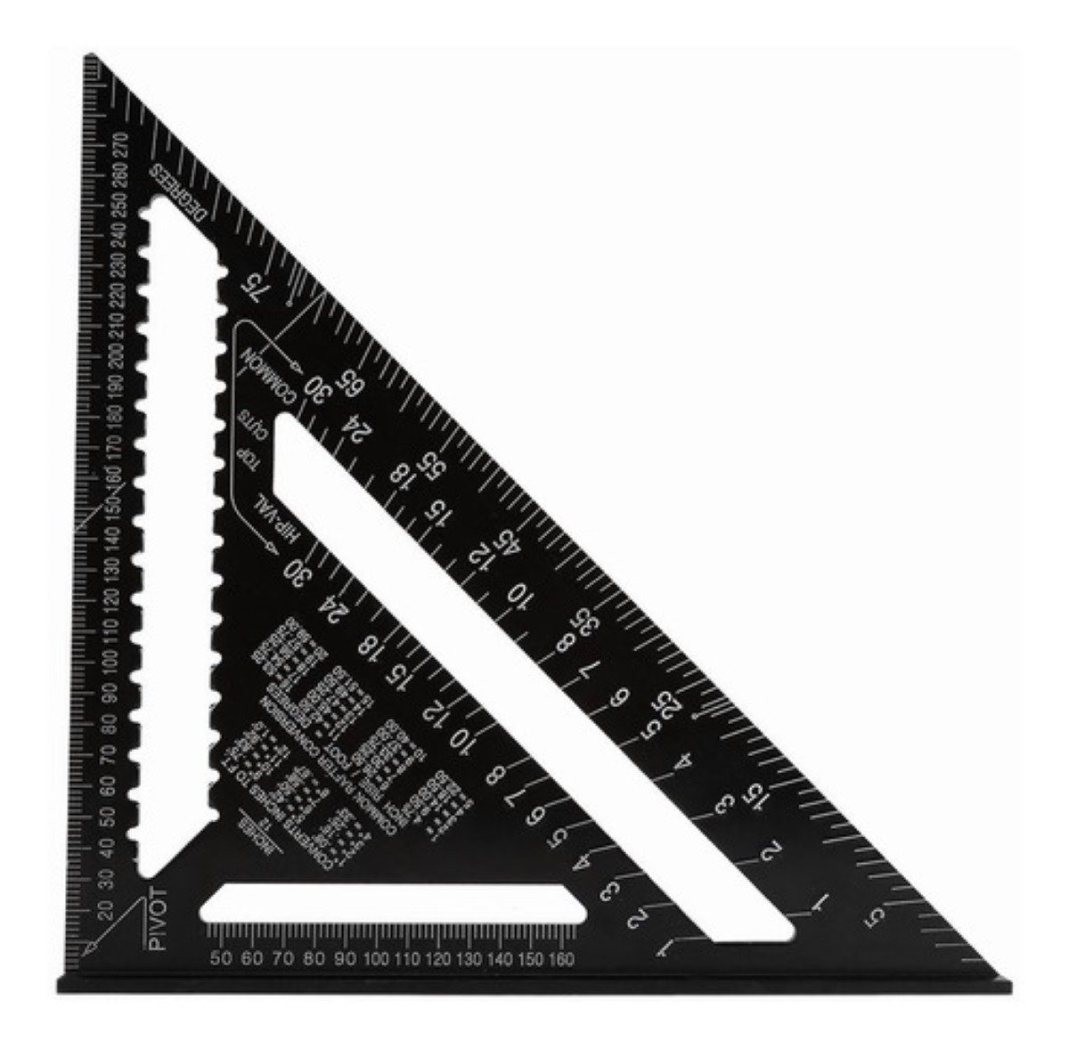 Escuadra Rapida Universal Aluminio 12 30cm Para Carpintero Negro