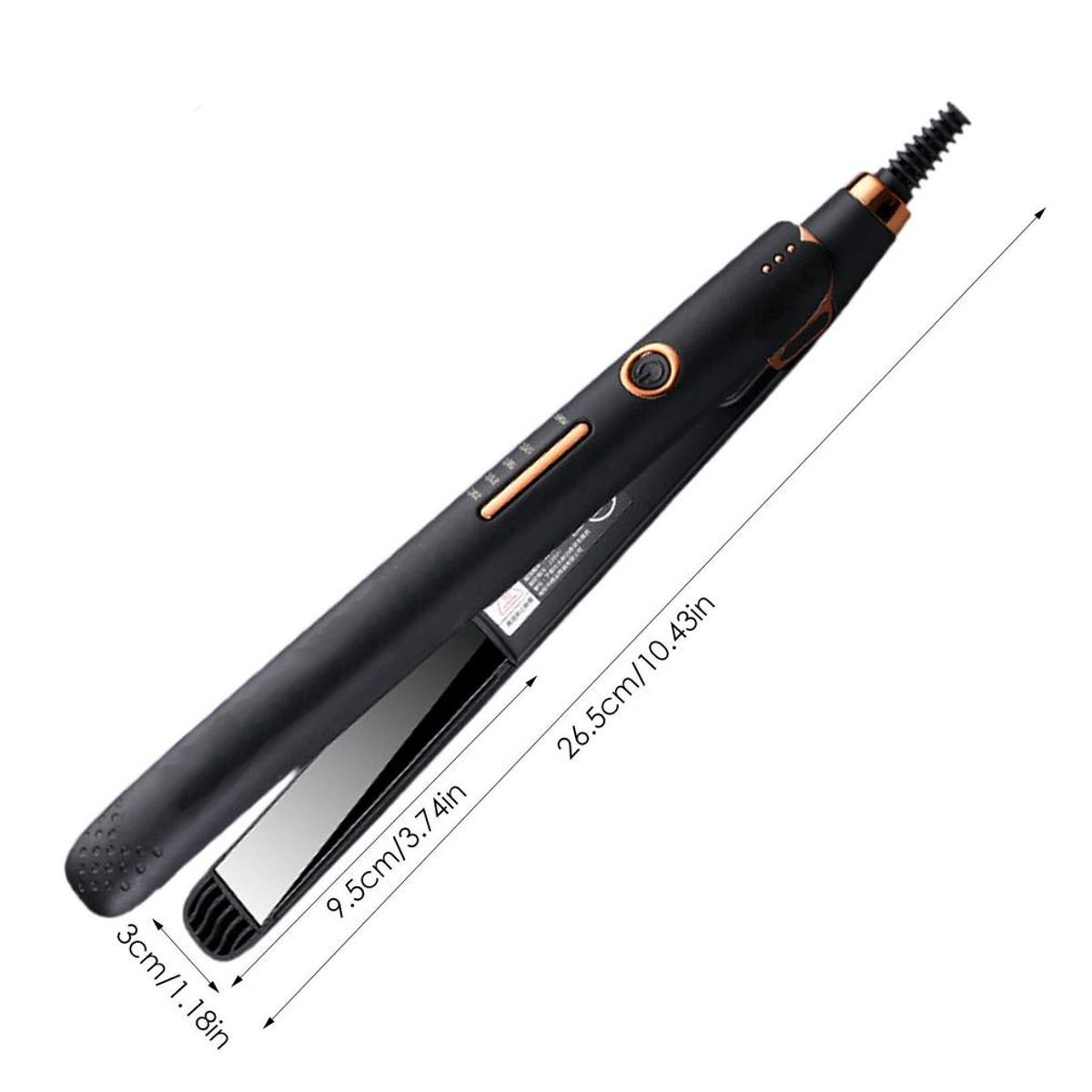 Plancha Alaciadora Para Cabello Ceramica  Negra.