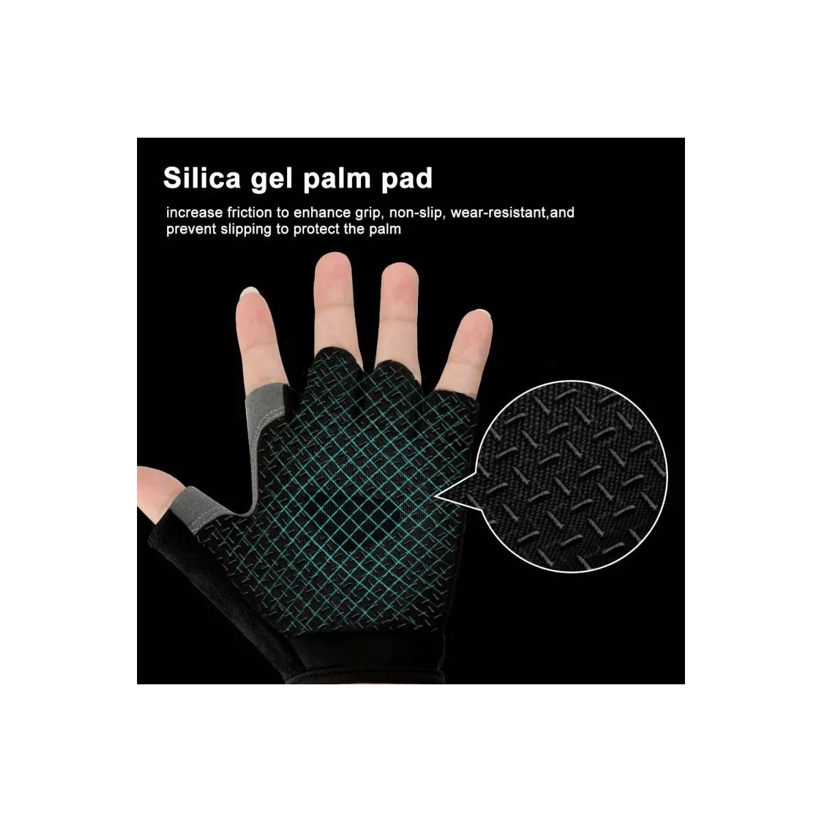 Guantes Gym Pesas En Bicicleta Deporte XL Negro.