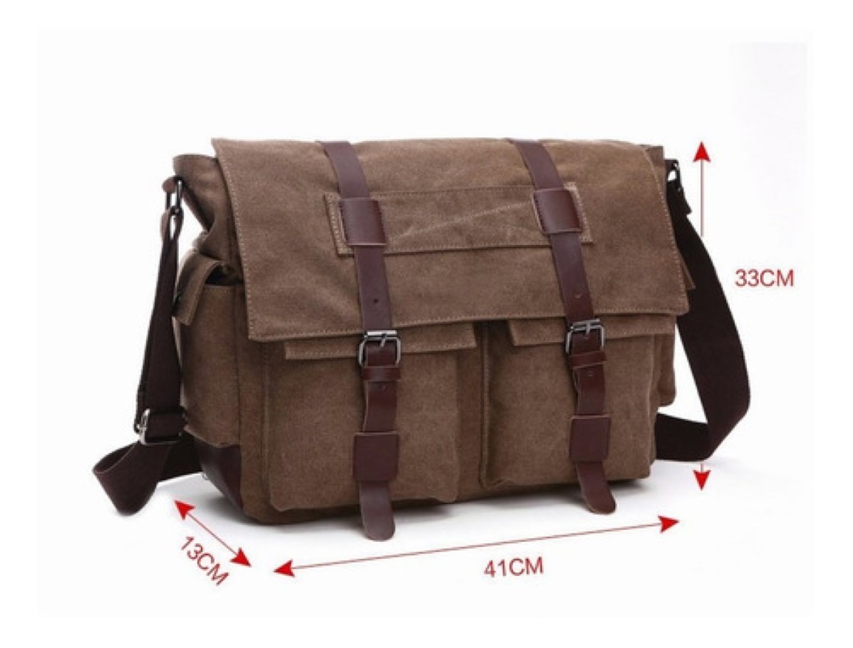 Bandolera Hombre Bolsa De Mensajero De Lona Militar Azul Marino