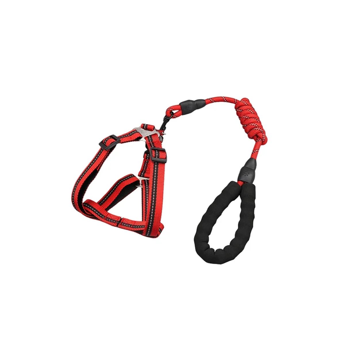 Kit de Arnes y Correa Para Mascotas Talla M Roja.