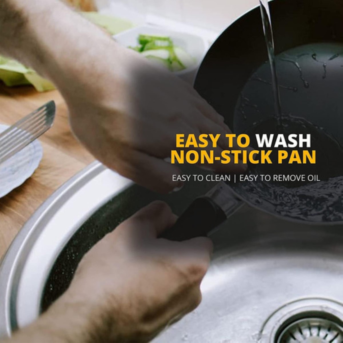 Sartenes Maifan Sartén De Piedra Antiadherente,4 Piezas Negro.