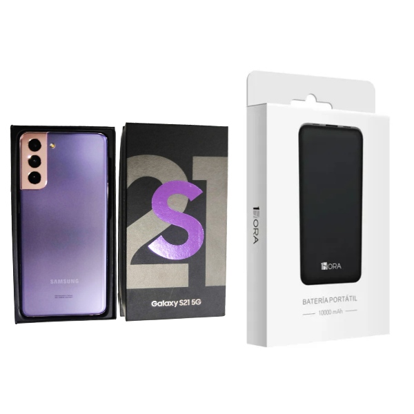 Samsung Galaxy S21 Lila 128GB Snapdragon Reacondicionado + Bateroa Hora 10000 mAh.