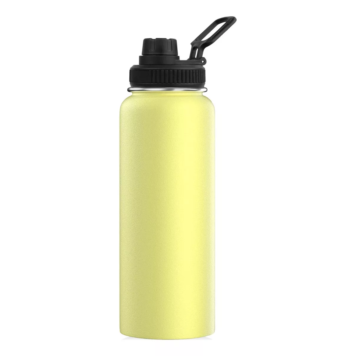 Botella De Agua Fría/caliente De Acero Inoxidable De 1.2 L Amarillo.