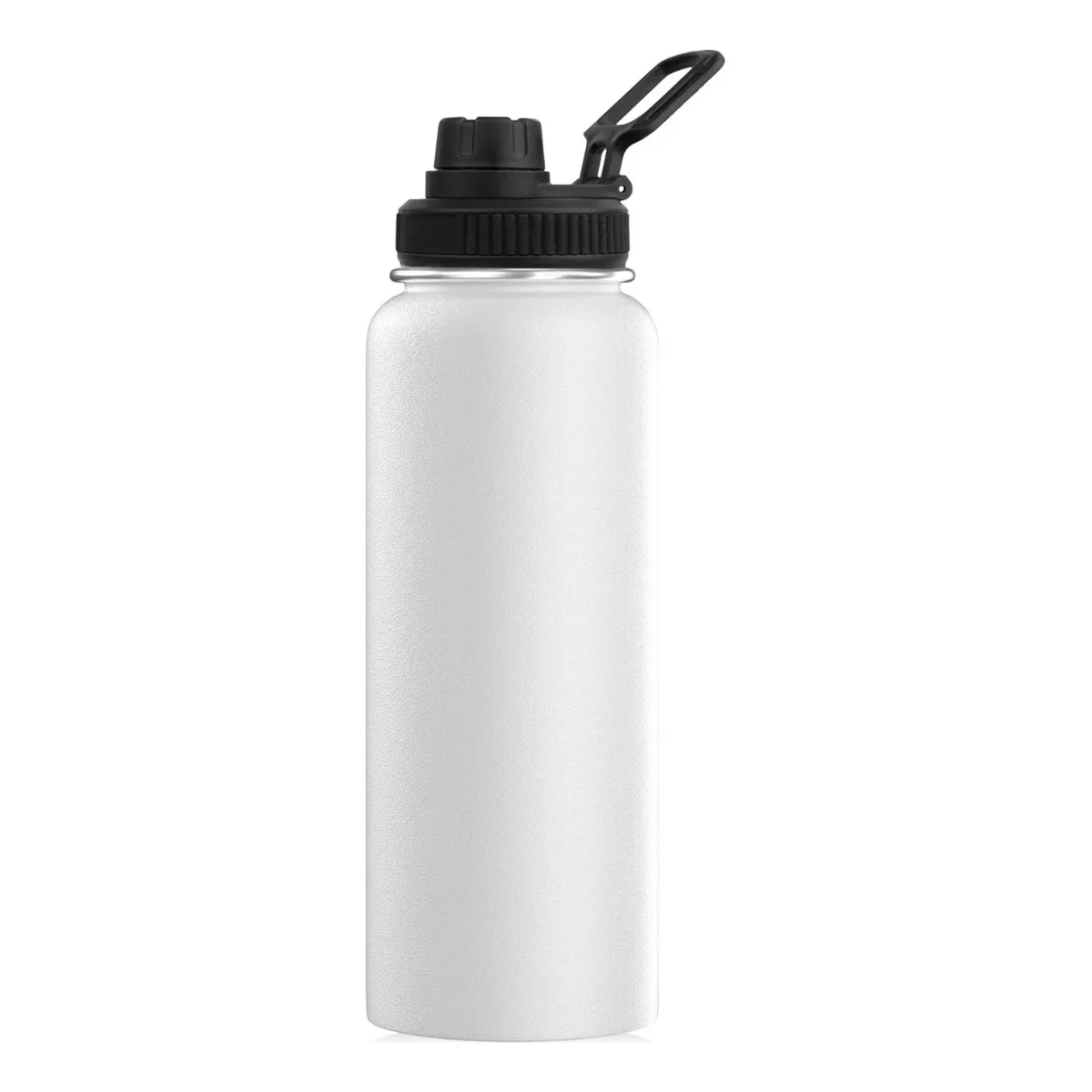 Botella De Agua Fría/caliente De Acero Inoxidable De 1.2 L Blanco.